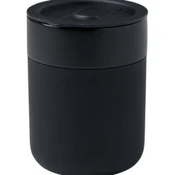Java kubek ceramiczny z silikonową osłoną i plastikową pokrywką 330 ml / Czarny 10080890