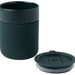 Java kubek ceramiczny z silikonową osłoną i plastikową pokrywką 330 ml / Zielony 10080861