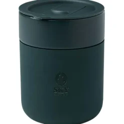Java kubek ceramiczny z silikonową osłoną i plastikową pokrywką 330 ml / Zielony 10080861
