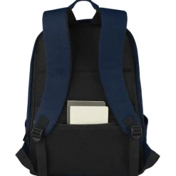 Joey 15,6-calowy plecak na laptopa z płótna z recyklingu z certyfikatem GRS o pojemności 18 l / Granatowy 12067755