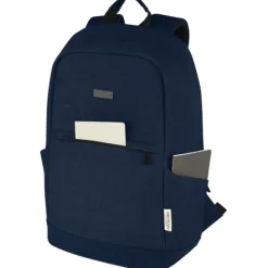 Joey 15,6-calowy plecak na laptopa z płótna z recyklingu z certyfikatem GRS o pojemności 18 l / Granatowy 12067755