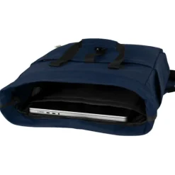 Joey 15-calowy plecak na laptopa z płótna z recyklingu z certyfikatem GRS o pojemności 15 l / Granatowy 12067855