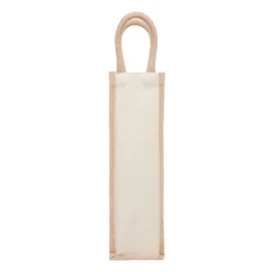 Jutowa torba na wino/1 butelka / Beżowy MO6258-13