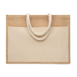 Jutowa torba na zakupy / Bezowy MO2858-13