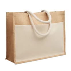 Jutowa torba na zakupy / Bezowy MO2858-13