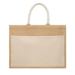 Jutowa torba na zakupy / Bezowy MO2858-13