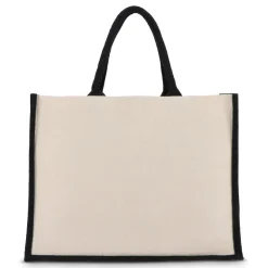 Jutowo-bawełniana torba na ramię OEKO-TEX® 42,5 x 19 x 32 cm 320 g/m² / Czarny LT95373-N0002