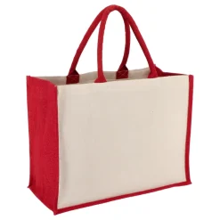 Jutowo-bawełniana torba na ramię OEKO-TEX® 42,5 x 19 x 32 cm 320 g/m² / Czerwony LT95373-N0021