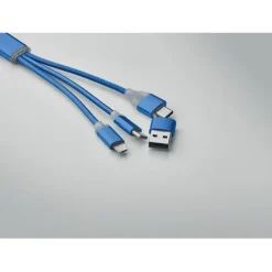 Kabel ładujący 4 w 1 typu C / Niebieski MO2141-37