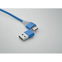 Kabel ładujący 4 w 1 typu C / Niebieski MO2141-37
