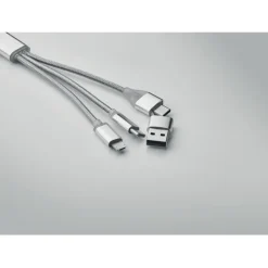 Kabel ładujący 4 w 1 typu C / Srebrny MO2141-14