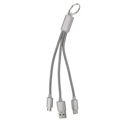 Kabel do ładowania, brelok do kluczy / Srebrny V0345-32