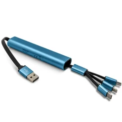 Kabel do ładowania i synchronizacji | Evelyn / Zielony V0479-06