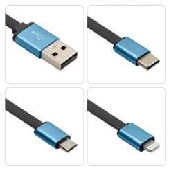 Kabel do ładowania i synchronizacji | Evelyn / Zielony V0479-06