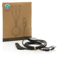 Kabel do ładowania 6 w 1 RABS / Czarny P302.481