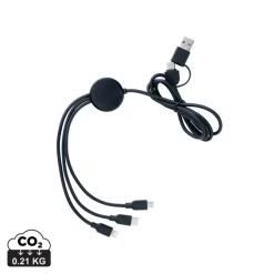 Kabel do ładowania 6 w 1 RABS / Czarny P302.481