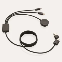 Kabel do ładowania 6 w 1 Terra, bezprzewodowa ładowarka do zegarka / Szary P302.5902