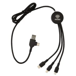 Kabel do ładowania z podświetleniem logotypu / Czarny P302.391