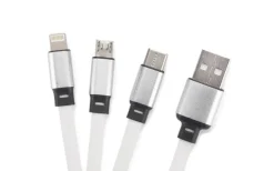 Kabel USB 3 W 1 BALJO / Biały 09151-01
