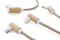 Kabel USB 3 w 1 FLAX / Naturalny 09141-17