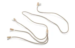 Kabel USB 3 w 1 FLAX / Naturalny 09141-17