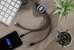 Kabel USB 3 w 1 LUX / Czarny 09119-02