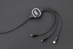 Kabel USB 3 w 1 LUX / Czarny 09119-02