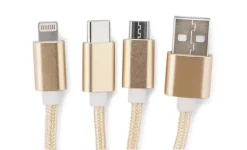 Kabel USB 3 w 1 TAUS / Złoty 09106-24