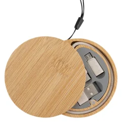 Kabel 4w1 w drewnianej obudowie, LH-ZM01 / Beżowy EG059313