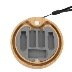 Kabel 4w1 w drewnianej obudowie, LH-ZM01 / Beżowy EG059313