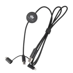 Kabel 4w1 z podświetlanym logo, LH-ZM02 / Czarny EG061003