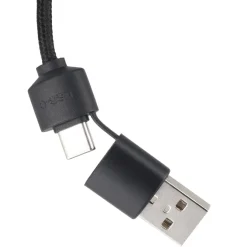 Kabel 4w1 z podświetlanym logo, LH-ZM02 / Czarny EG061003