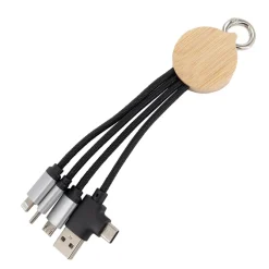 Kabel 4w1 z podświetlanym logo, LH-ZMU05 / Beżowy EG059213
