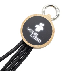 Kabel 4w1 z podświetlanym logo, LH-ZMU05 / Beżowy EG059213