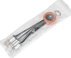 Kabel 3 w 1 z podświetlanym logo w drewnianej obudowie / Beżowy EG061213