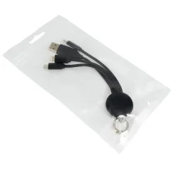 Kabel z podświetlanym logo 4w1, RXD-368 / Czarny EG059903