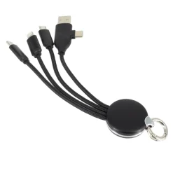Kabel z podświetlanym logo 4w1, RXD-368 / Czarny EG059903