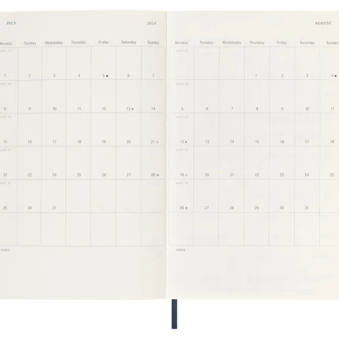 Kalendarz MOLESKINE / Ciemnoniebieski VM398-27/2024