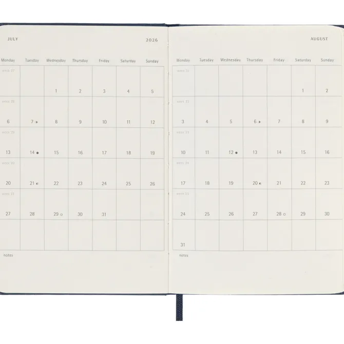 Kalendarz MOLESKINE / Ciemnoniebieski VM292-27/2026