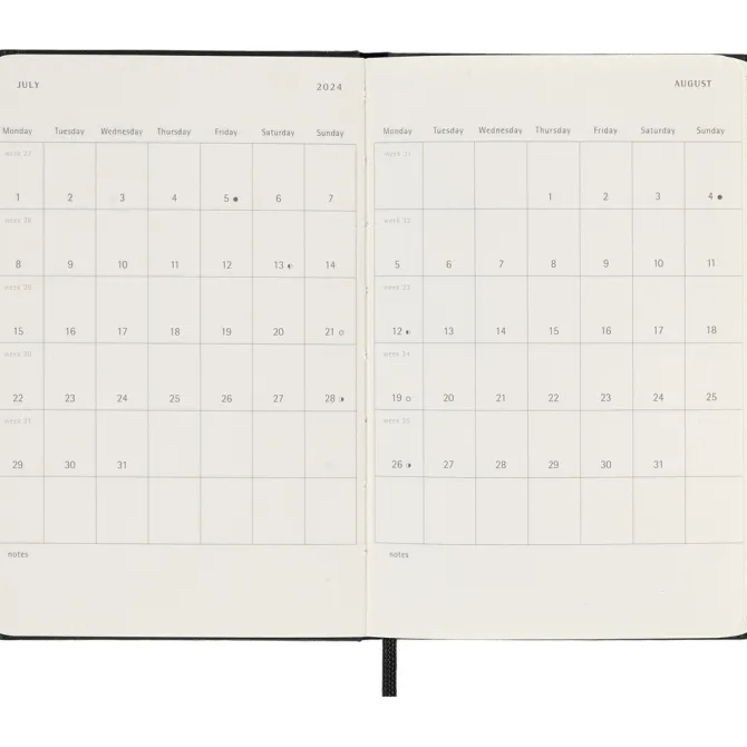 Kalendarz MOLESKINE / Czarny VM292-03/2024