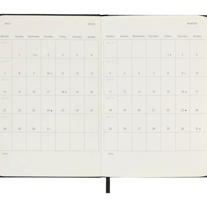 Kalendarz MOLESKINE / Czarny VM292-03/2025