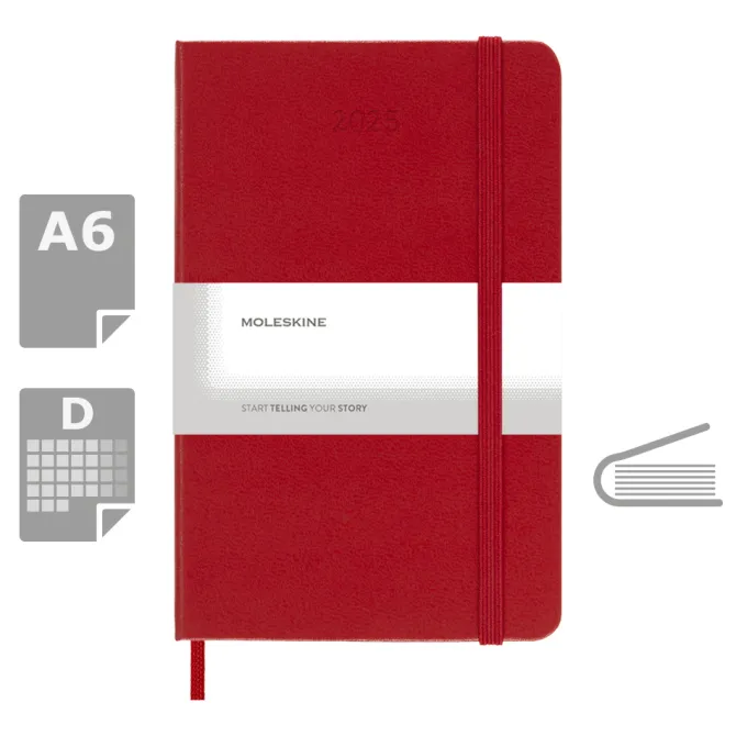 Kalendarz MOLESKINE / Czerwony VM292-05/2024