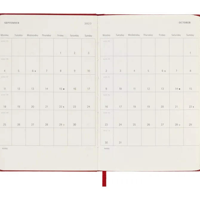 Kalendarz MOLESKINE / Czerwony VM292-05/2024