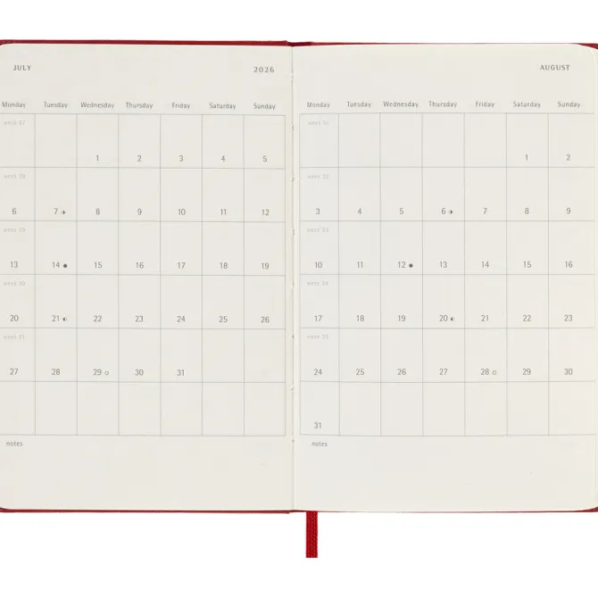 Kalendarz MOLESKINE / Czerwony VM292-05/2024