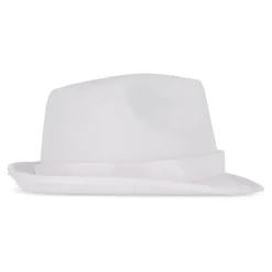 Kapelusz poliestrowy z opaską / Biały LT90501-N0001