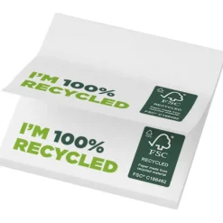 Karteczki samoprzylepne z recyklingu o wymiarach 75 x 75 mm Sticky-Mate® / Biały 21286012