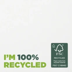 Karteczki samoprzylepne z recyklingu o wymiarach 75 x 75 mm Sticky-Mate® / Biały 21286012