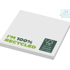 Karteczki samoprzylepne z recyklingu o wymiarach 75 x 75 mm Sticky-Mate® / Biały 21286012