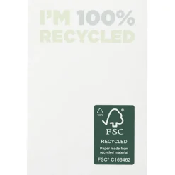 Karteczki samoprzylepne z recyklingu o wymiarach 50 x 75 mm Sticky-Mate®  / Biały 21285011