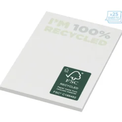 Karteczki samoprzylepne z recyklingu o wymiarach 50 x 75 mm Sticky-Mate®  / Biały 21285012